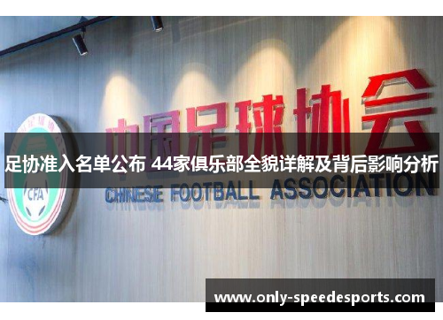 足协准入名单公布 44家俱乐部全貌详解及背后影响分析